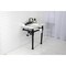 Kingston Brass 30 Carrara Marble Console Sink with Stainless Steel Legs, Marble WhiteMatte Black LMS30MOQ0 - alternate 2
